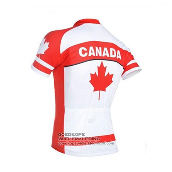 2018 Fietsshirt Canada Oranje en Wit